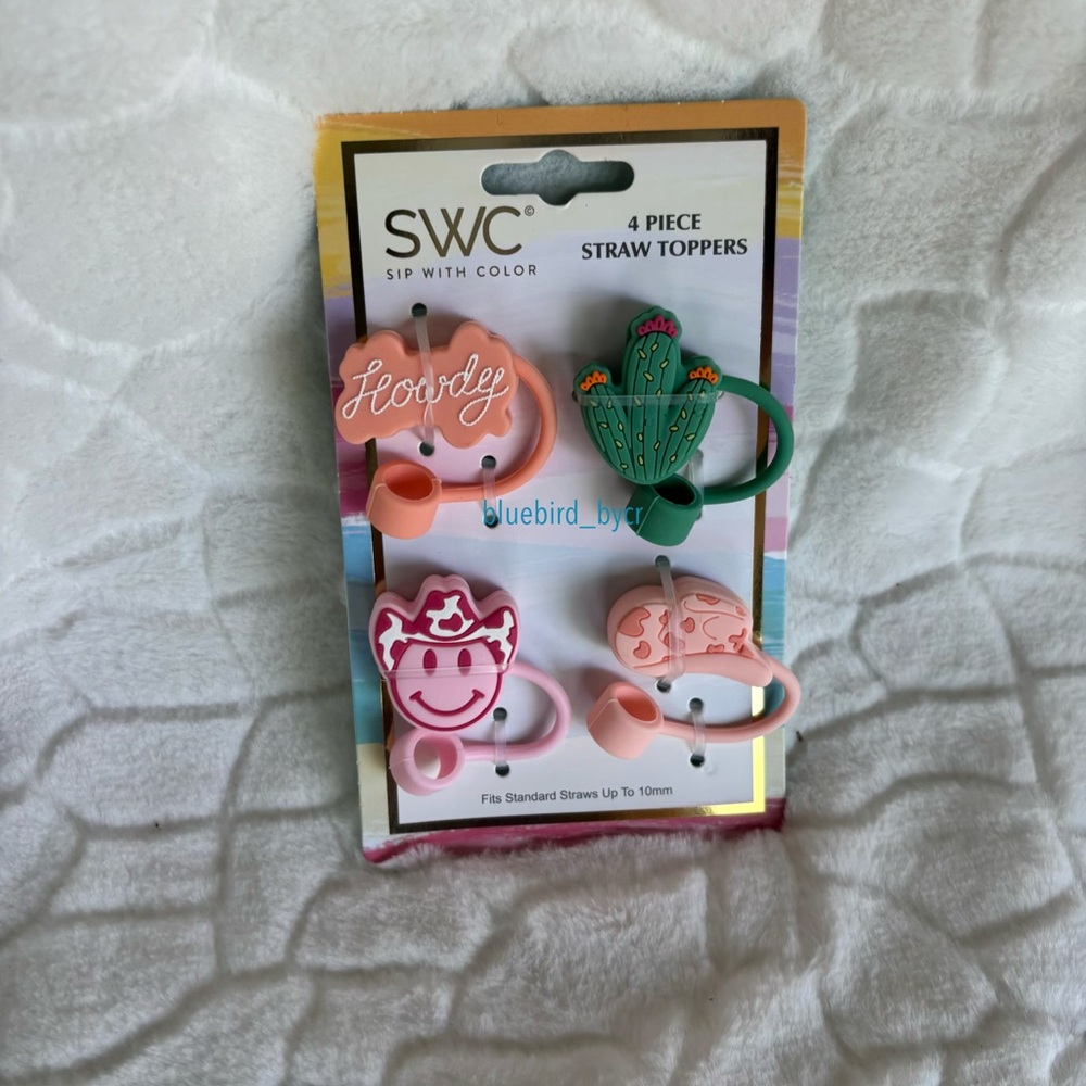 SWC Straw Toppers Howdy Set of 4-Piece
